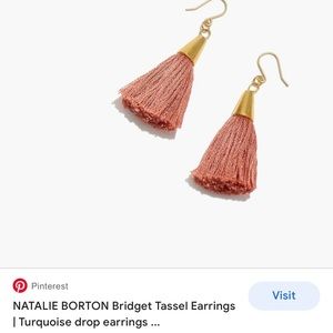 Natalie Borton tassel earrings in rose